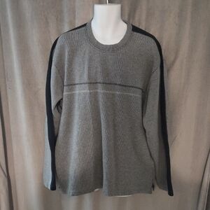 XXL Men's Crewneck Sweater in Gray and Black